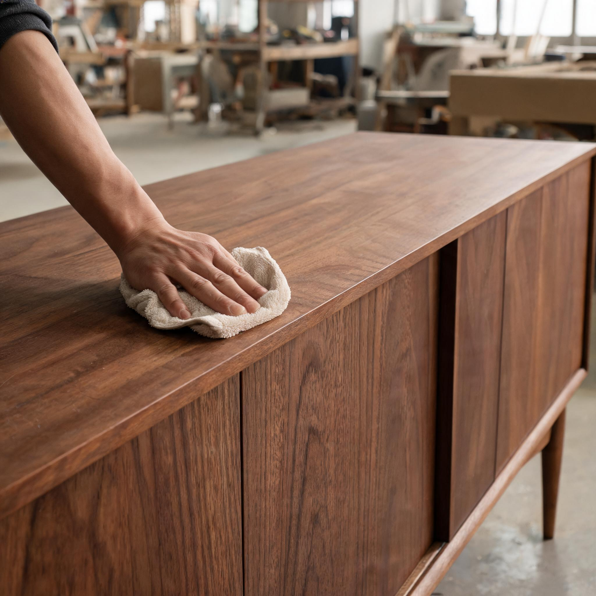 Flat matte furniture finish
