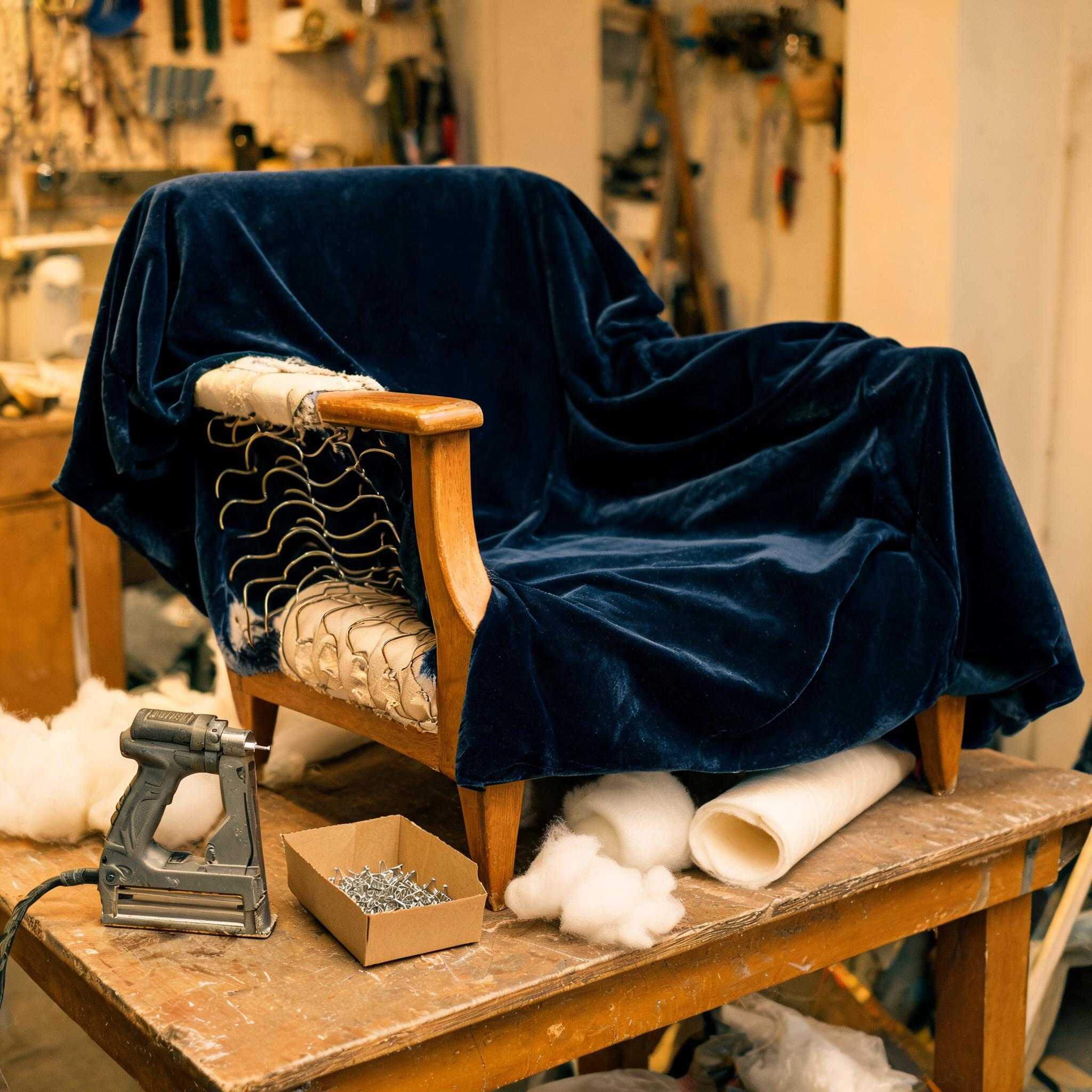 Upholstery work in progress