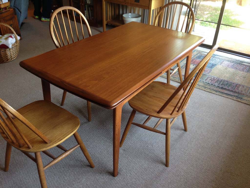 Restored solid wood dining set